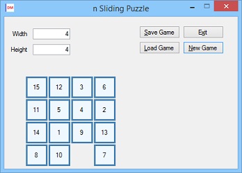 Sliding Puzzle Game Screenshot